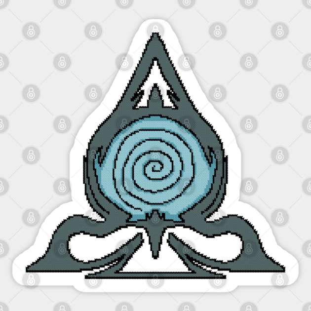 Whirlpool Cultist Symbol Sticker by ZingyStitches